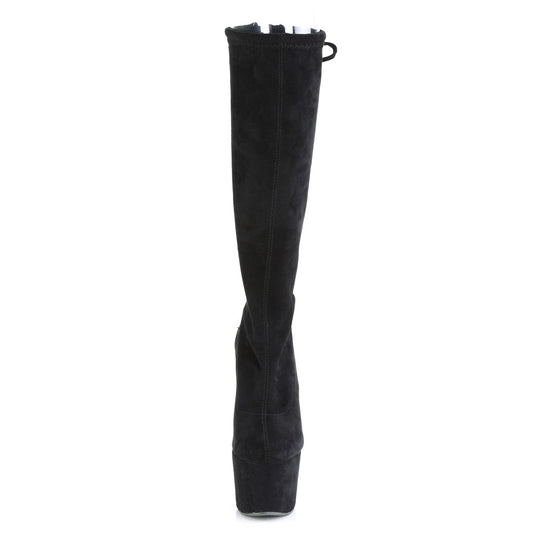 【PLEASER】ADORE-2008 シューズ Blk Stretch Faux Suede/Blk Faux Suede【取寄】