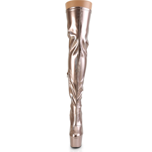 【PLEASER】ADORE-3000HWR プラットフォームシューズ Rose Gold Str. Holo/Rose Gold Holo【取寄】