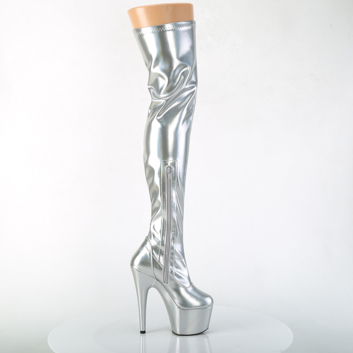 【PLEASER】ADORE-3000HWR プラットフォームシューズ Slv Str. Holo/Slv Holo【取寄】