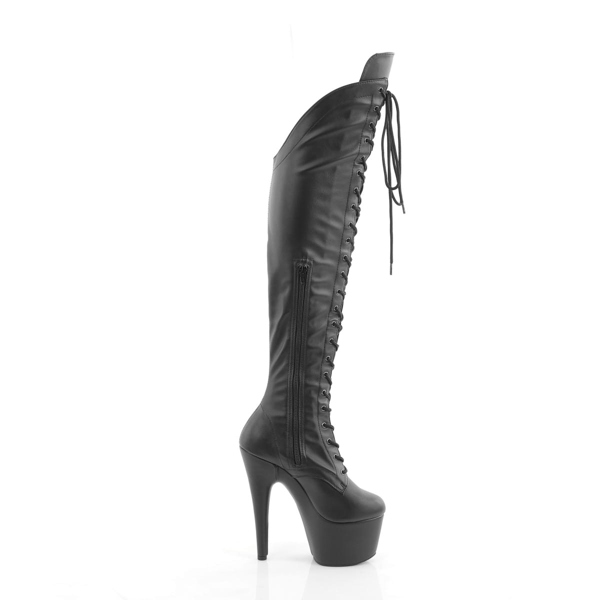 【PLEASER】ADORE-3014 プラットフォームシューズ Blk Str. Faux Leather/Blk Matte【取寄】