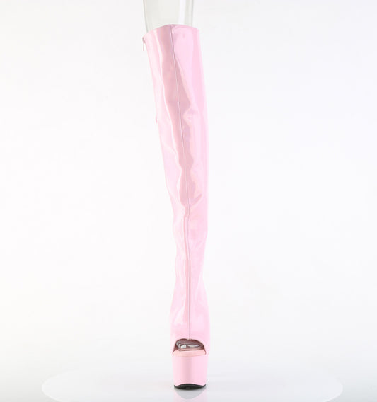 【PLEASER】ADORE-3019HWR プラットフォームシューズ B. Pink Str. Holo/B. Pink Holo【取寄】