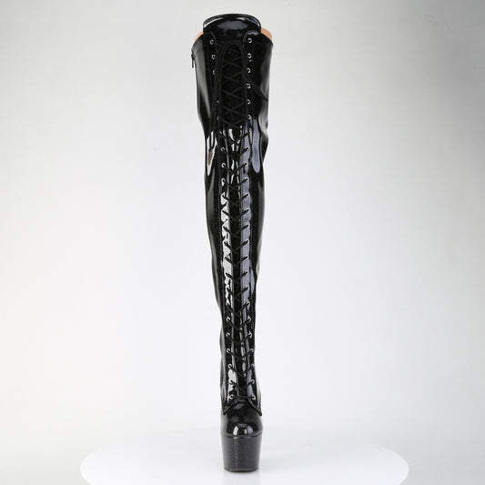 【PLEASER】ADORE-3020GP プラットフォームシューズ Blk Glitter Pat/M【取寄】