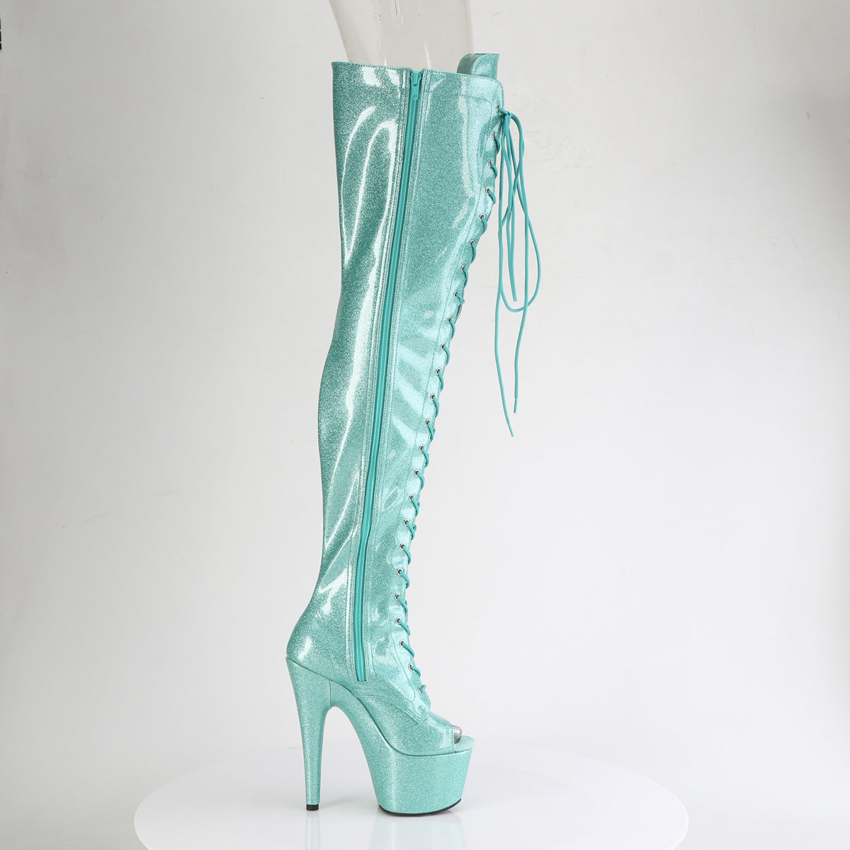 【PLEASER】ADORE-3021GP プラットフォームシューズ Aqua Glitter Pat/M【取寄】