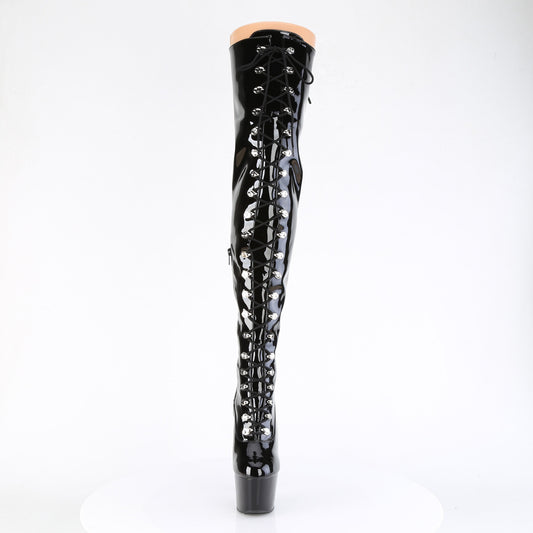 【PLEASER】ADORE-3022 プラットフォームシューズ Blk Str Pat/Blk【取寄】