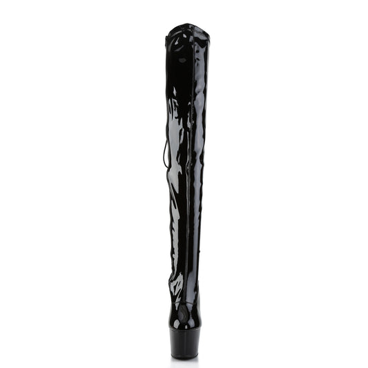 【PLEASER】ADORE-3063 プラットフォームシューズ Blk Str Pat/Blk【取寄】