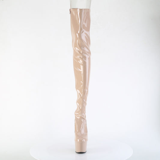【PLEASER】ADORE-3850 プラットフォームシューズ Nude Str. Pat/Nude【取寄】