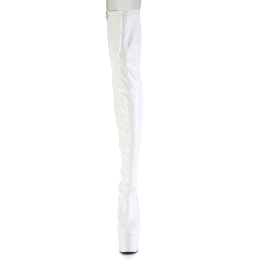 【PLEASER】ADORE-3850 プラットフォームシューズ Wht Str. Pat/Wht【取寄】