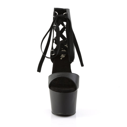 【PLEASER】ADORE-700-14 プラットフォームシューズ Blk Faux Leather/Blk Matte【取寄】