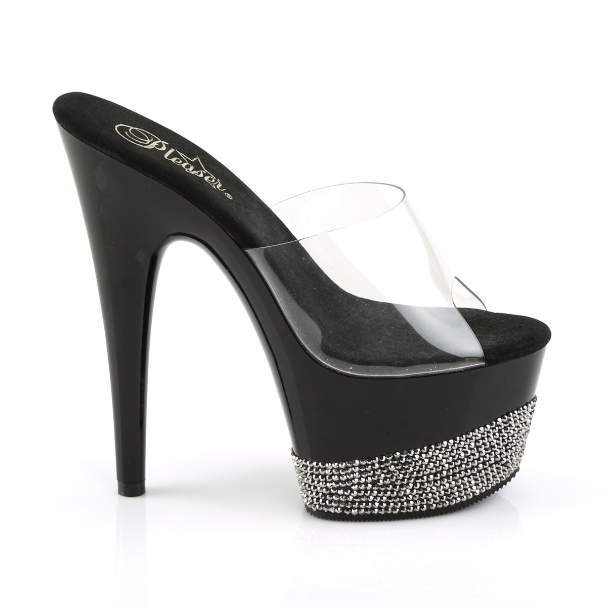 【PLEASER】ADORE-701-3 プラットフォームシューズ Clr/Blk-Pewter RS【取寄】