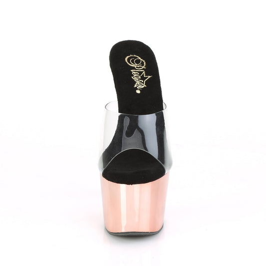 【PLEASER】ADORE-701 プラットフォームシューズ Clr/Rose Gold Chrome【取寄】
