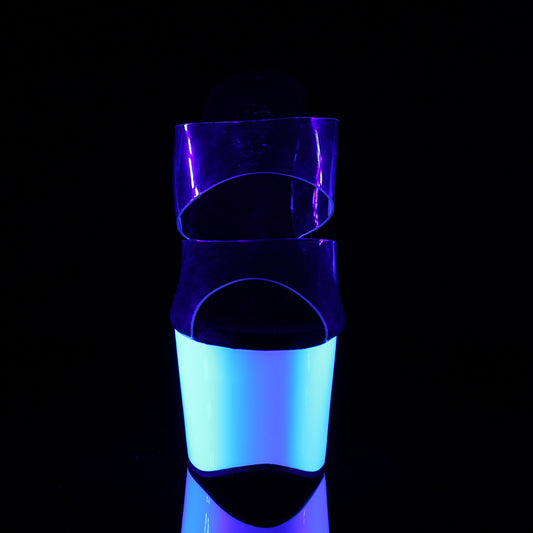 【PLEASER】ADORE-702UV プラットフォームシューズ Clr/Neon Wht【取寄】