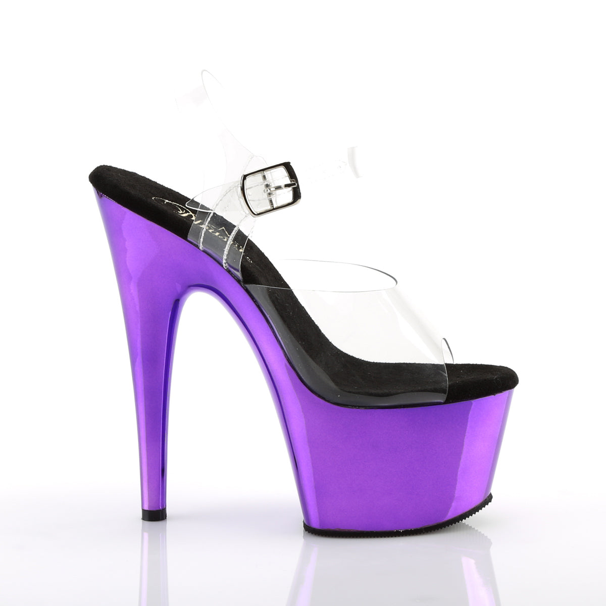 【PLEASER】ADORE-708 プラットフォームシューズ Clr/Purple Chrome【取寄】