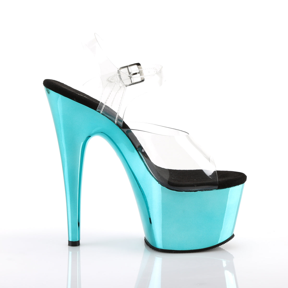 【PLEASER】ADORE-708 プラットフォームシューズ Clr/Turquoise Chrome【取寄】
