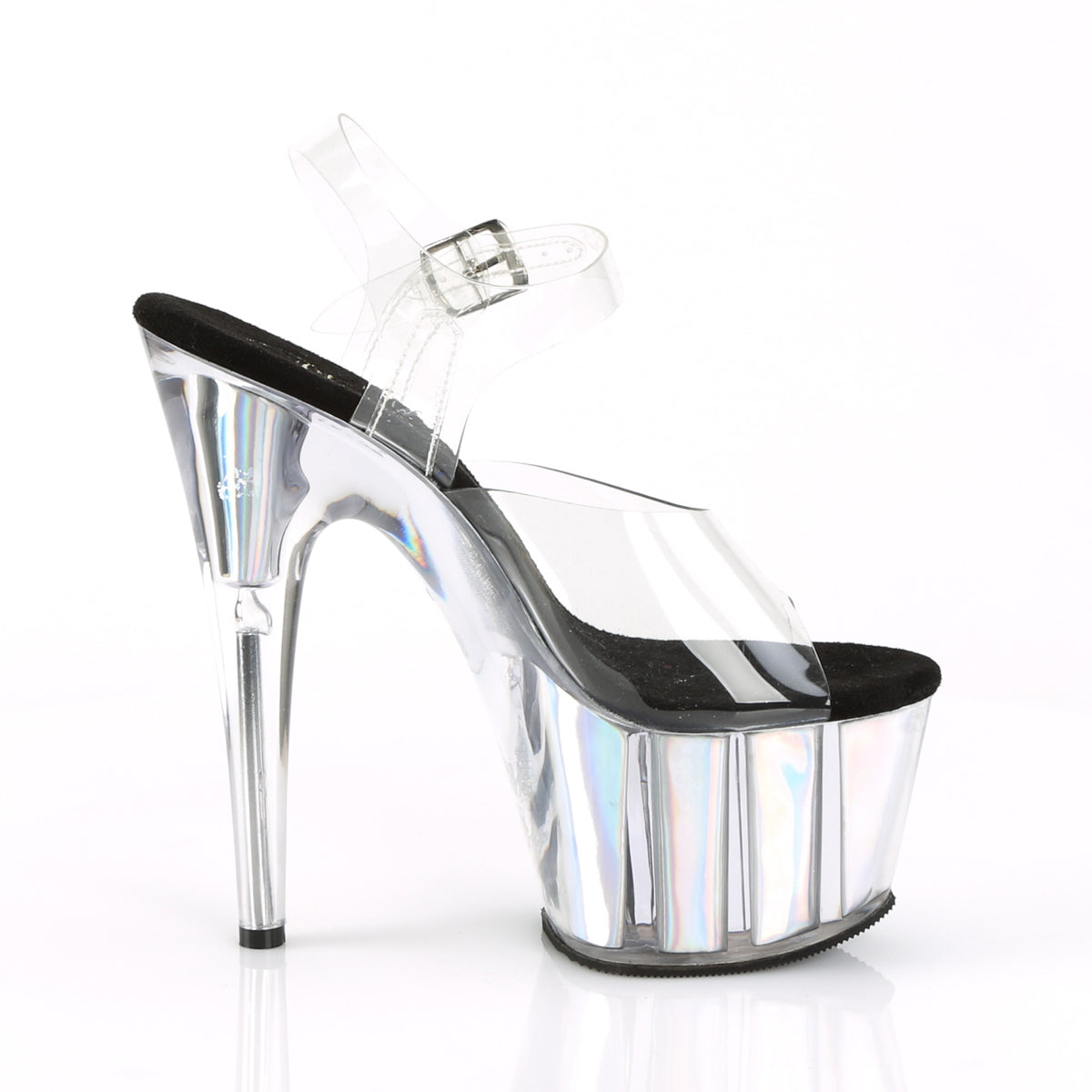 【PLEASER】ADORE-708HGI シューズ Clr/Slv Hologram Inserts【取寄】