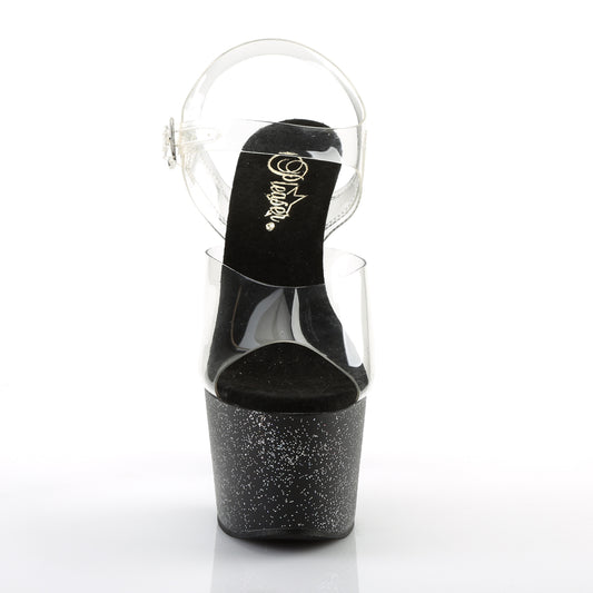 【PLEASER】ADORE-708MG プラットフォームシューズ Clr/Blk【取寄】