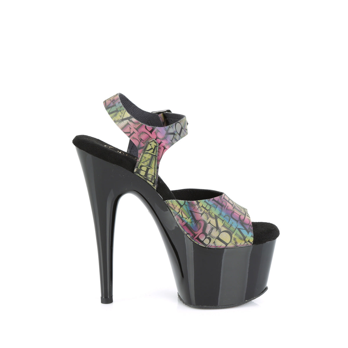 【PLEASER】ADORE-708N-LTP プラットフォームシューズ Green-Purple TPU/Blk【取寄】