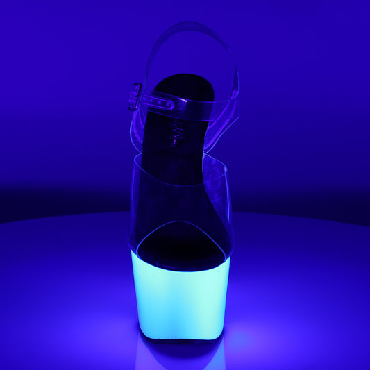 【PLEASER】ADORE-708UV プラットフォームシューズ Clr/Neon Wht【取寄】