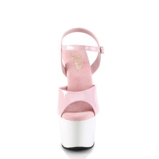 【PLEASER】ADORE-709 プラットフォームシューズ B. Pink Pat/Wht【取寄】