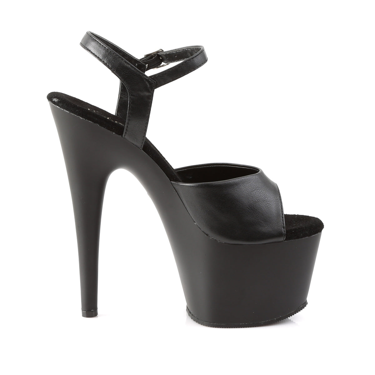【PLEASER】ADORE-709 プラットフォームシューズ Blk Faux Leather/Blk Matte【取寄】