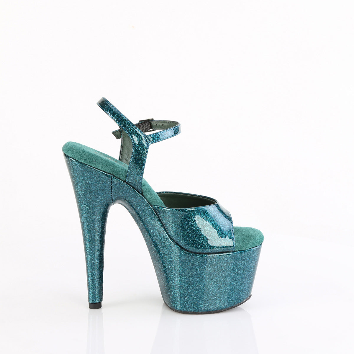 【PLEASER】ADORE-709GP プラットフォームシューズ Teal Glitter Pat/M【取寄】