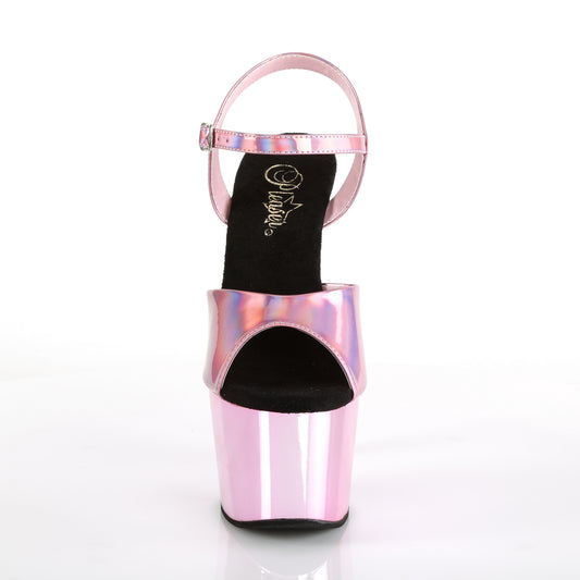 【PLEASER】ADORE-709HGCH プラットフォームシューズ B. Pink Hologram/B. Pink Chrome【取寄】