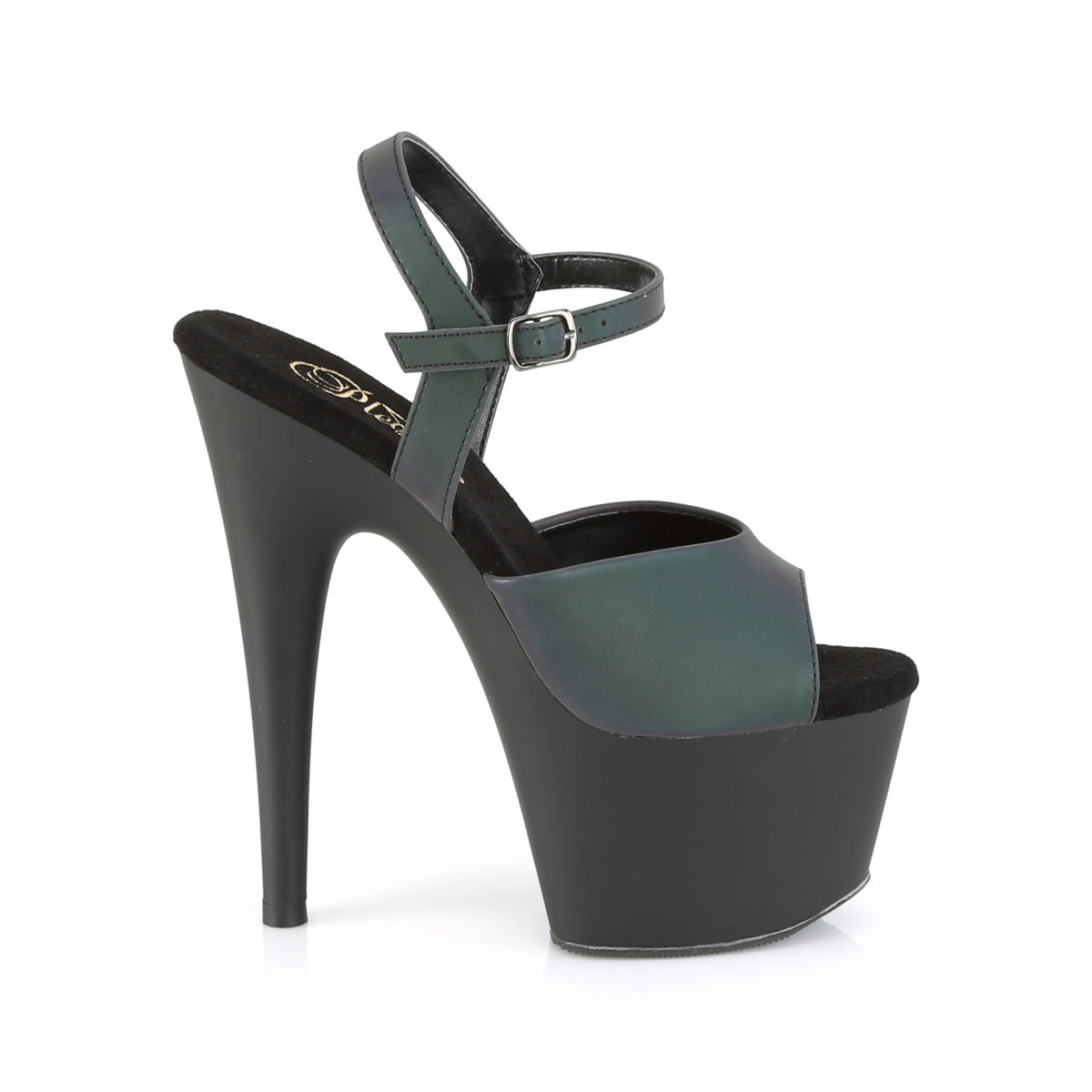 【PLEASER】ADORE-709REFL プラットフォームシューズ Green Multi Reflective/Blk Matte【取寄】