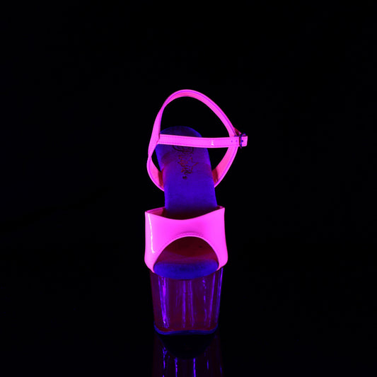 【PLEASER】ADORE-709UVT プラットフォームシューズ Neon H. Pink Pat/H. Pink Tinted【取寄】