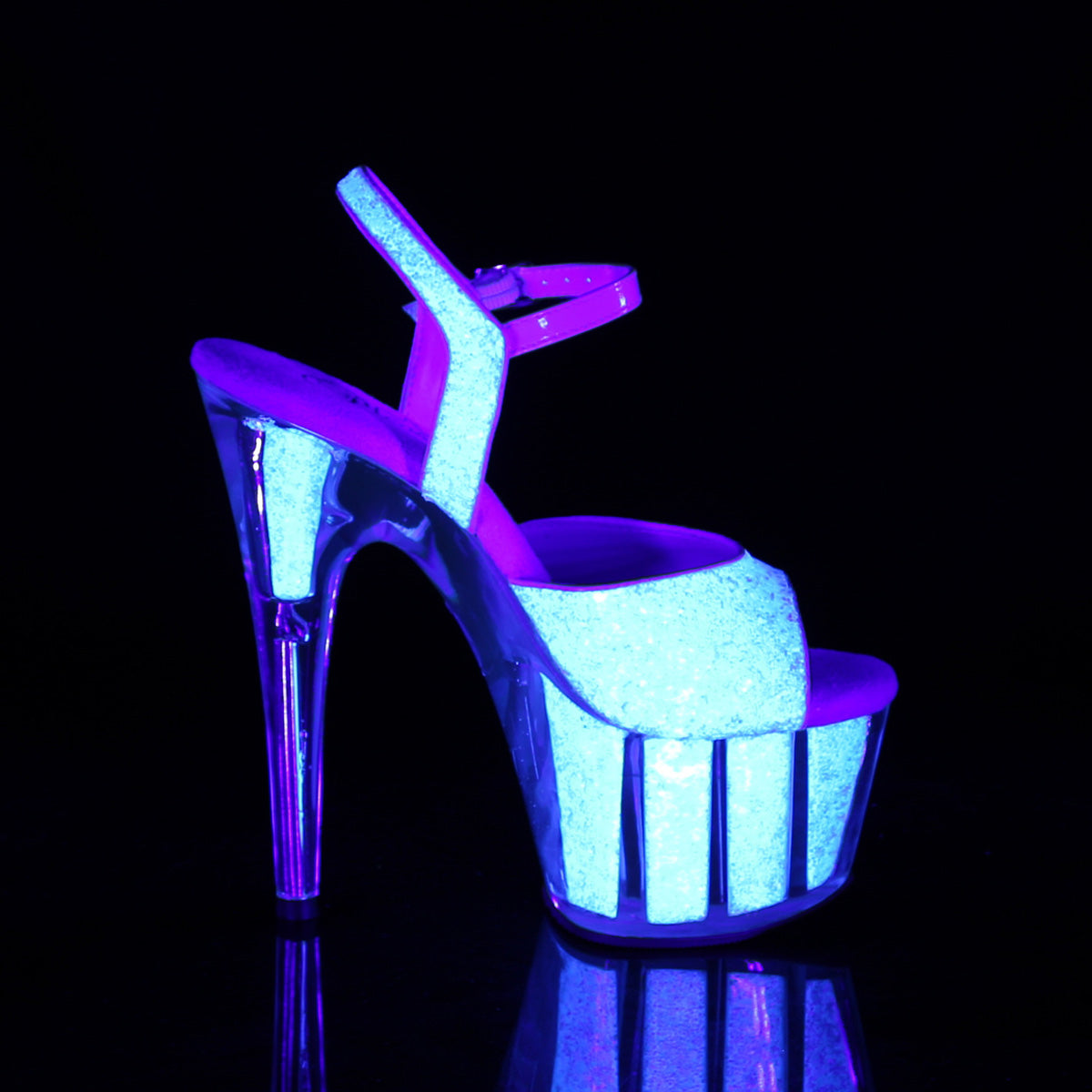 【PLEASER】ADORE-710UVG プラットフォームシューズ Neon Opal Glitter/Neon Opal Glitter【取寄】