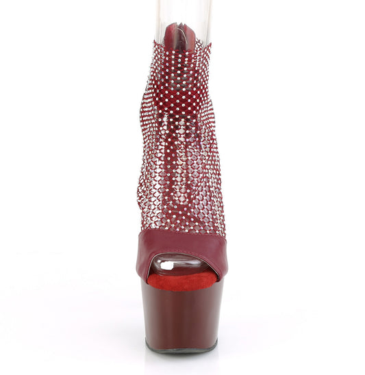【PLEASER】ADORE-765RM プラットフォームシューズ Burgundy F.Leather-RS Mesh/Burgundy Matt【取寄】