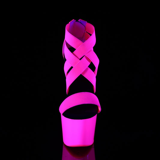 【PLEASER】ADORE-769UV プラットフォームシューズ Neon H. Pink Elastic Band-Pat/Neon H. Pink【取寄】