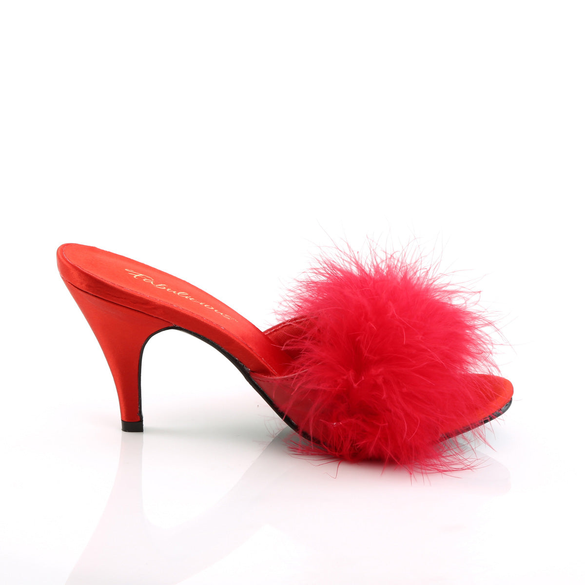 【FABULICIOUS】AMOUR-03 ヒールシューズ Red Pu-Fur【取寄】