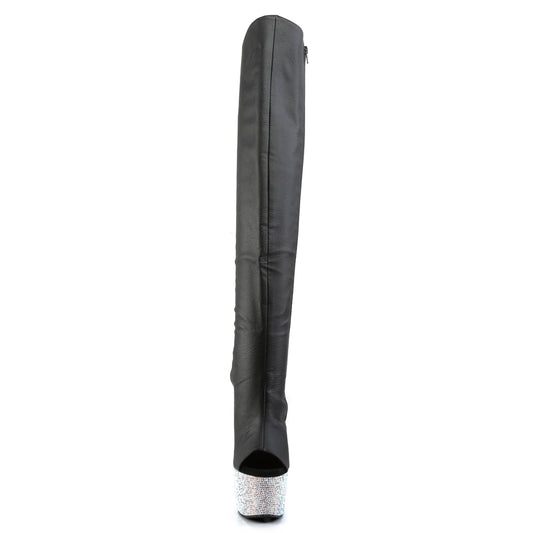 【PLEASER】BEJEWELED-3019DM-7 シューズ Blk Faux Leather/Slv Multi RS【取寄】