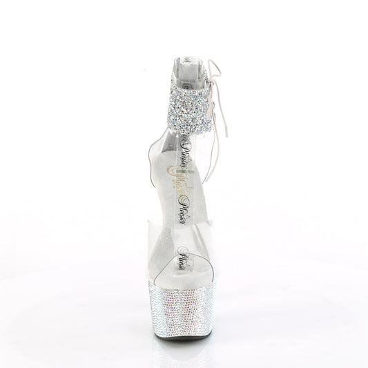 【PLEASER】BEJEWELED-724RS-02 シューズ Clr-Slv Multi RS/Slv AB RS【取寄】