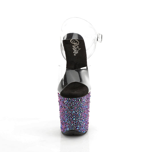 【PLEASER】BEJEWELED-808MS プラットフォームシューズ Clr/Blk Multi RS【取寄】