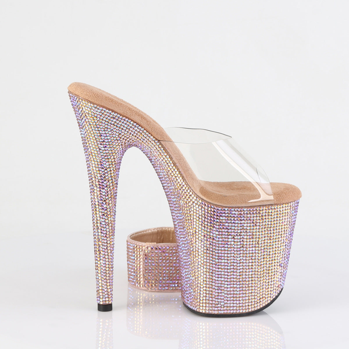 【PLEASER】BEJEWELED-812RS シューズ Clr/Rose Gold Multi RS【取寄】