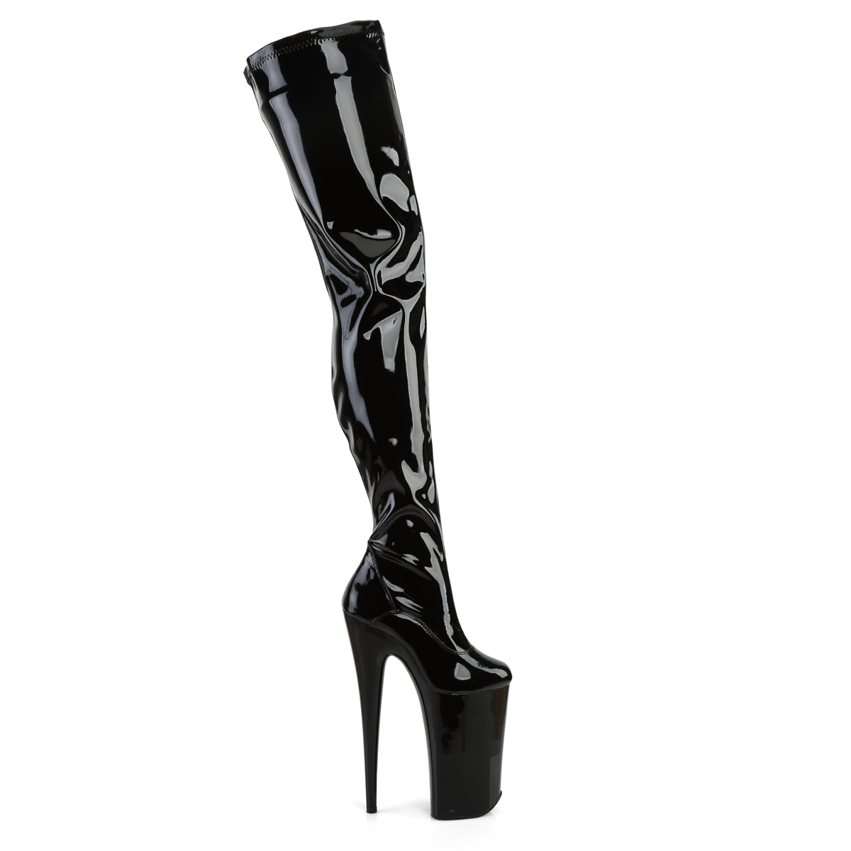 【PLEASER】BEYOND-4000 プラットフォームシューズ Blk Stretch Pat/Blk【取寄】