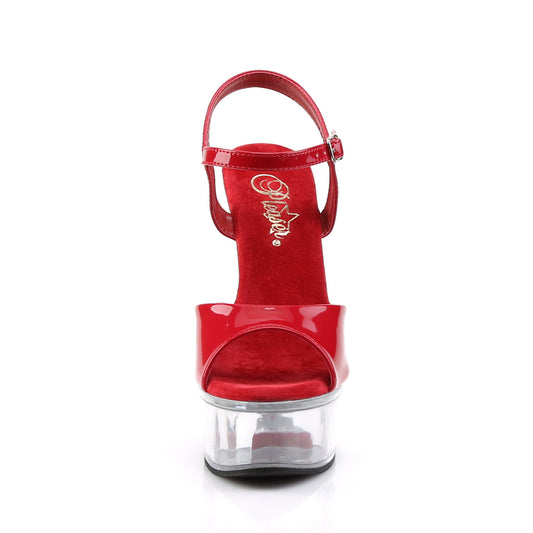 【PLEASER】CAPTIVA-609 プラットフォームシューズ Red Pat/Clr【取寄】