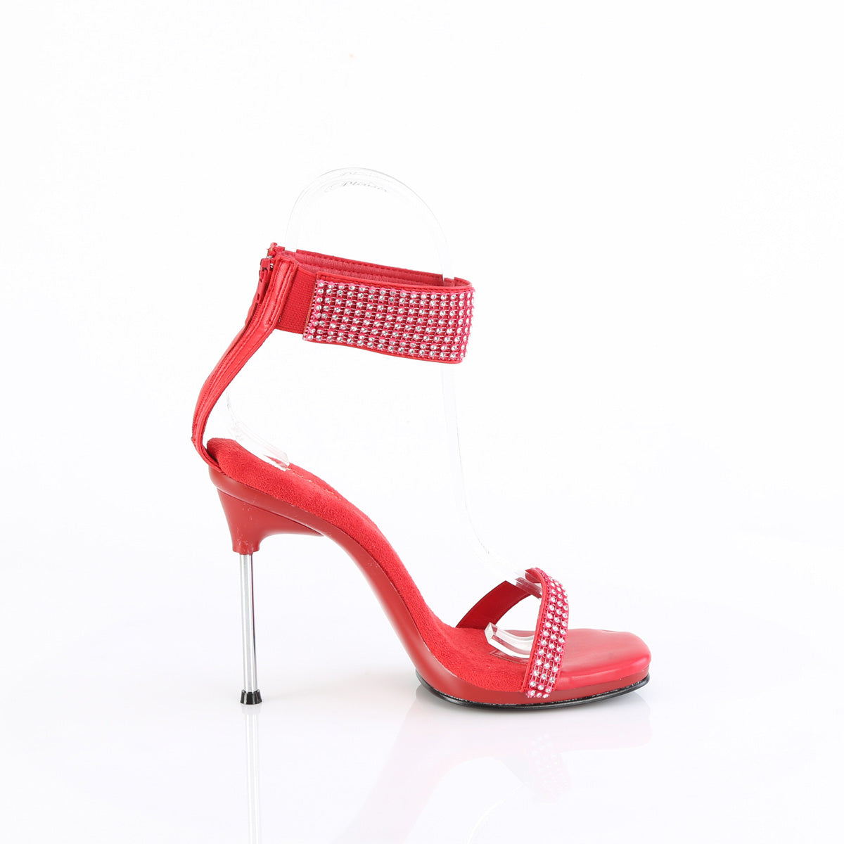 【FABULICIOUS】CHIC-40 ヒールシューズ Red Faux Leather-RS/Red【取寄】