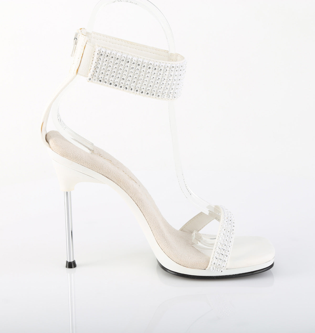 【FABULICIOUS】CHIC-40 ヒールシューズ Wht Faux Leather-RS/Wht【取寄】