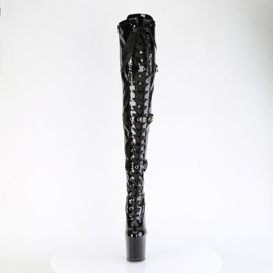【PLEASER】CRAZE-3028 シューズ Blk Str. Pat/Blk【取寄】