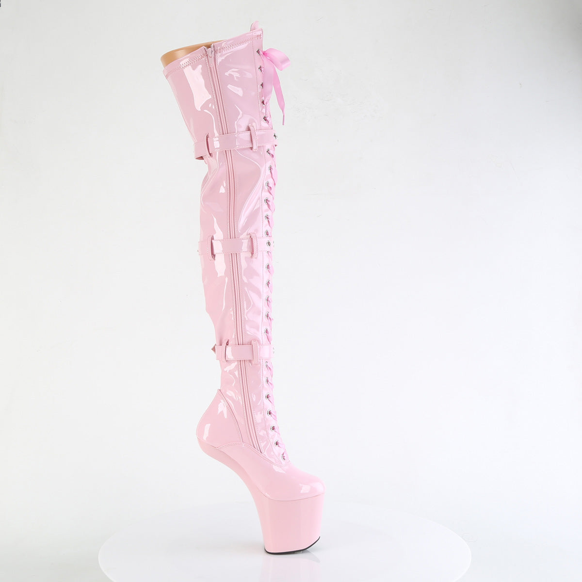 【PLEASER】CRAZE-3028 プラットフォームシューズ B. Pink Str. Pat/B. Pink【取寄】