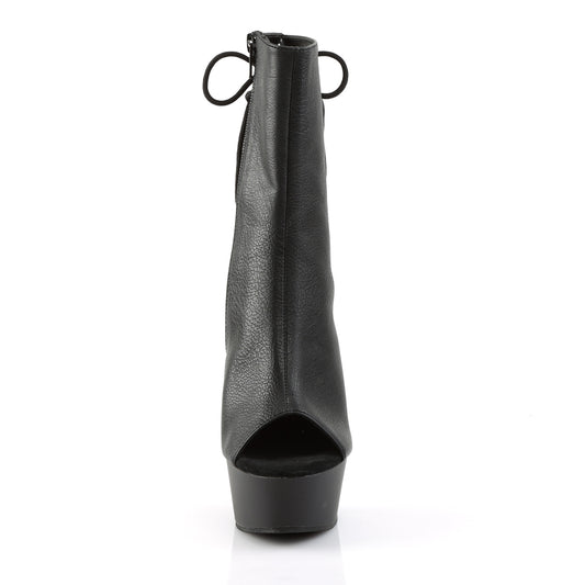 【PLEASER】DELIGHT-1018 シューズ Blk Faux Leather/Blk【取寄】