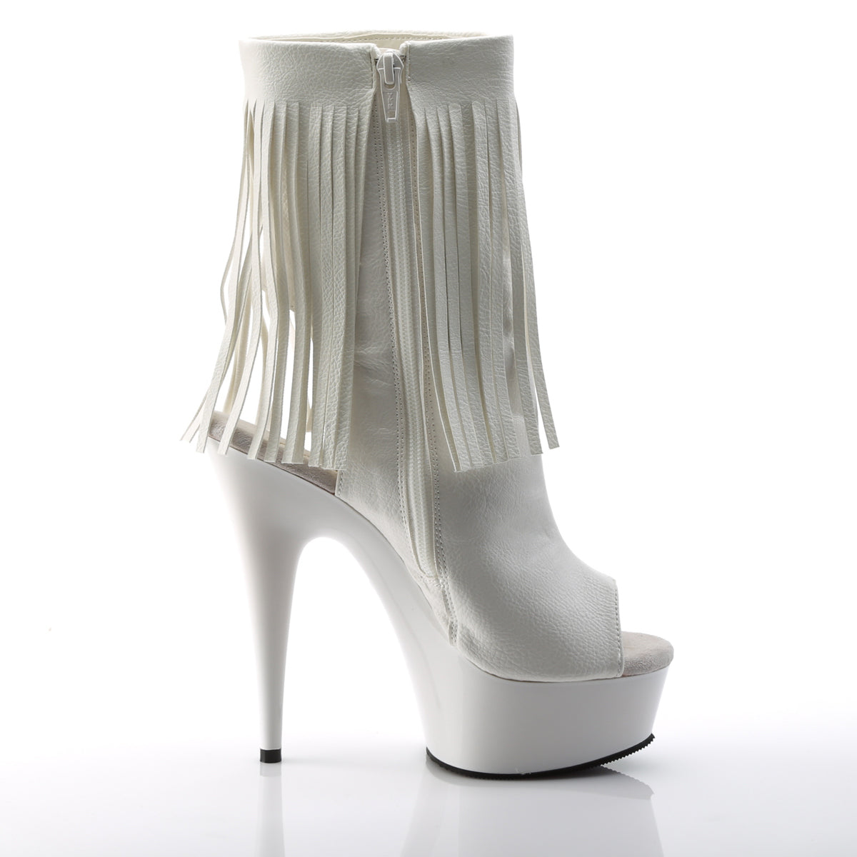【PLEASER】DELIGHT-1019 プラットフォームシューズ Wht Faux Leather/Wht【取寄】