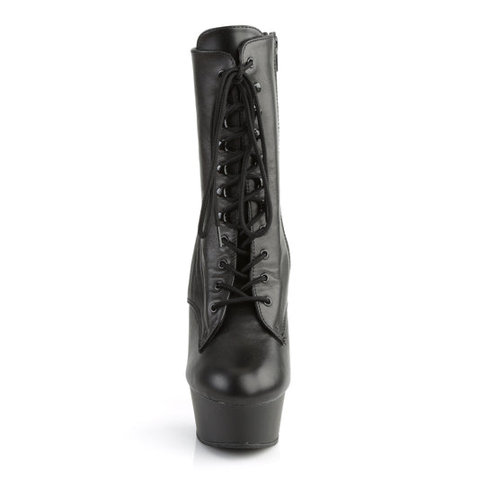 【PLEASER】DELIGHT-1020 プラットフォームシューズ Blk Leather/Blk【取寄】