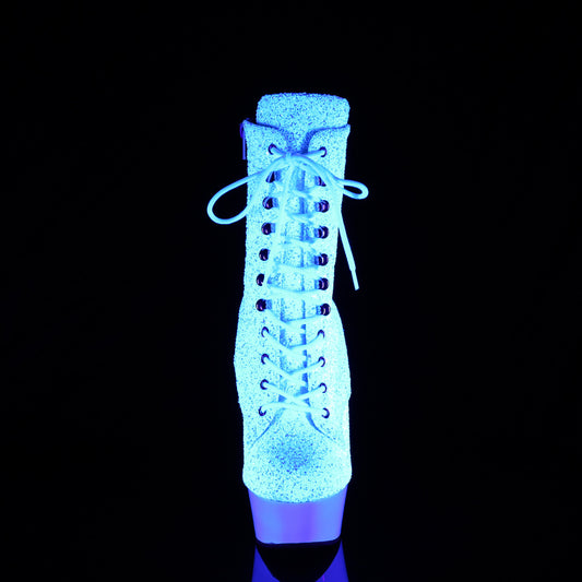 【PLEASER】DELIGHT-1020LG プラットフォームシューズ Neon Wht Multi Glitter/Neon Wht【取寄】