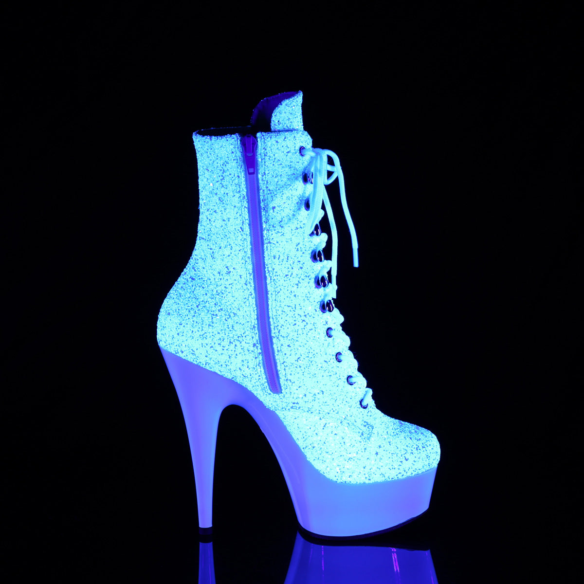 【PLEASER】DELIGHT-1020LG プラットフォームシューズ Neon Wht Multi Glitter/Neon Wht【取寄】