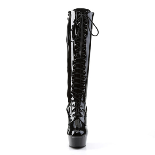 【PLEASER】DELIGHT-2023 プラットフォームシューズ Blk Str Pat/Blk【取寄】