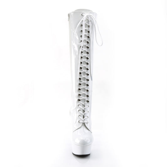 【PLEASER】DELIGHT-2023 プラットフォームシューズ Wht Str Pat/Wht【取寄】