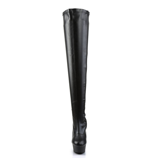 【PLEASER】DELIGHT-3000 シューズ Blk Str Faux Leather/Blk Matte【取寄】