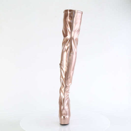 【PLEASER】DELIGHT-3000HWR プラットフォームシューズ Rose Gold Hologram Pu/M【取寄】